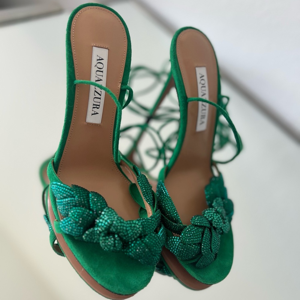 Like new Aquazzura 105mm Galactic Flower Sandals 37 $1,395 - Picture 12 of 13